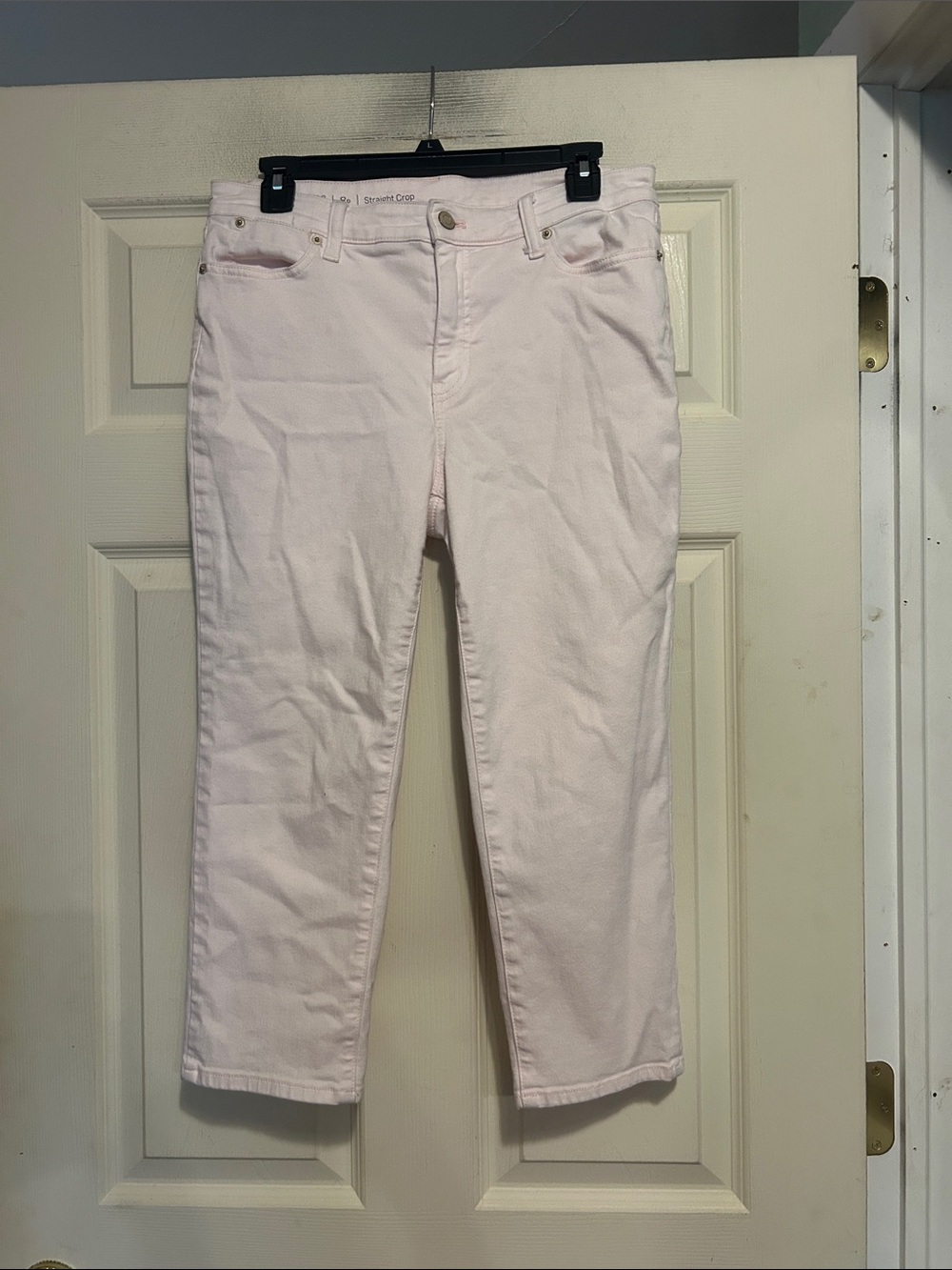 Talbots Light Pink Cropped Straight Jeans Size Petite 8
